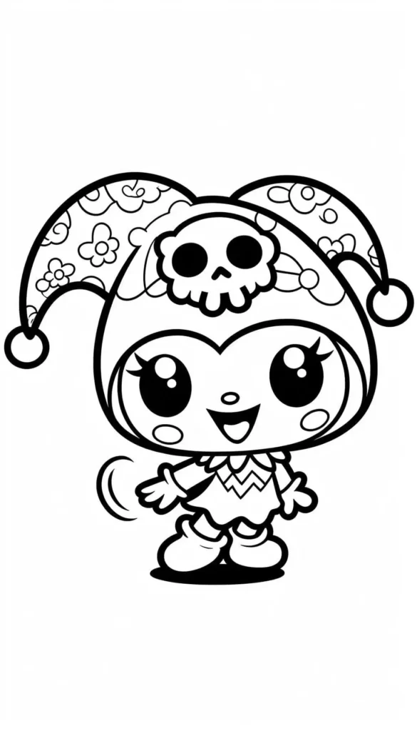 Baby Kuromi from Sanrio Coloring Pages