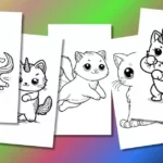 Cute Cat Coloring Pages For Kids [Free Printable PDFs]