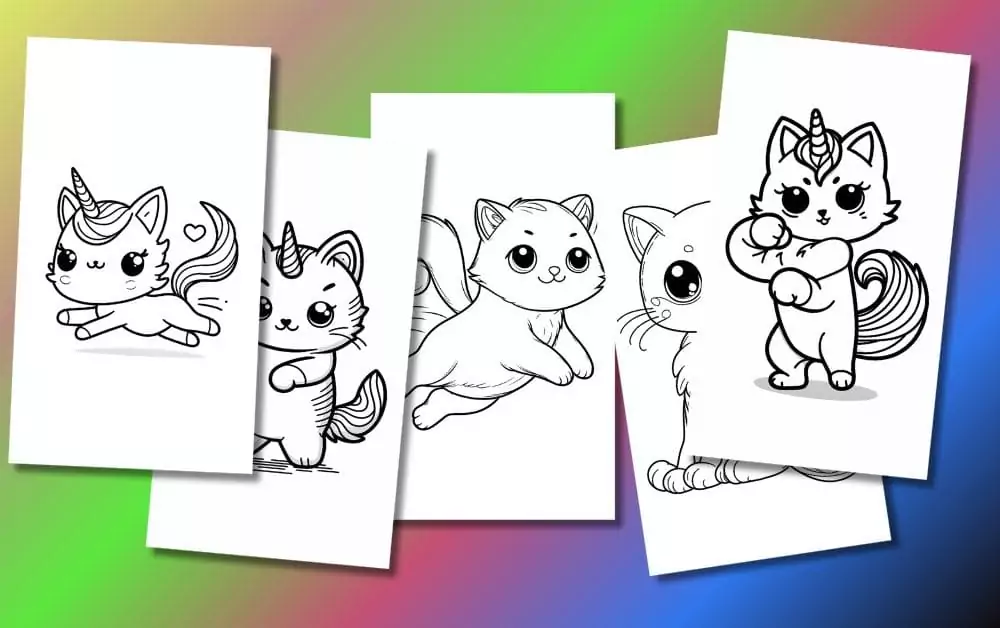 Cute Cat Coloring Pages For Kids [Free Printable PDFs]