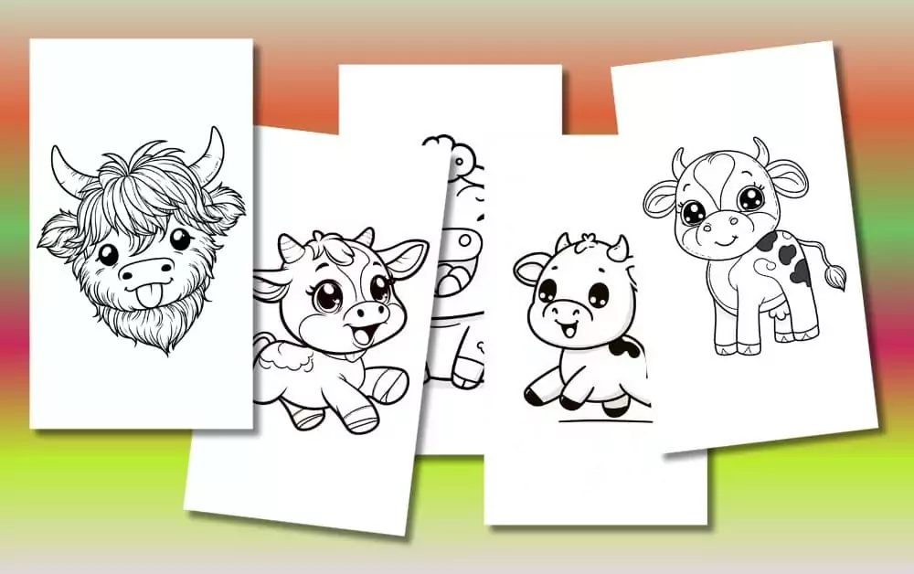 Cute Cow Coloring Pages For Kids [Free Printable PDFs]