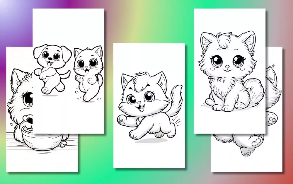 Cute Kittens Coloring Pages For Kids [Free Printable PDFs]