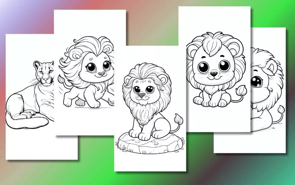 Cute Lion Coloring Pages For Kids [Free Printable PDFs]