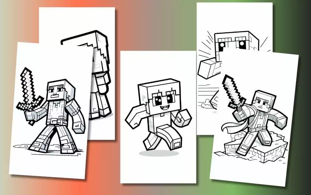 Cute Minecraft Coloring Pages For Kids [Free Printable PDFs]