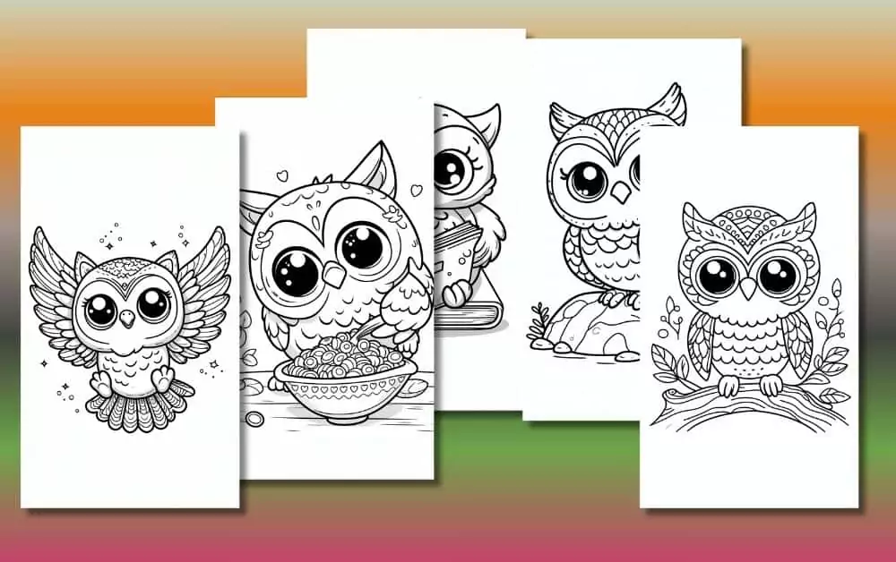 Cute Owl Coloring Pages For Kids [Free Printable PDFs]