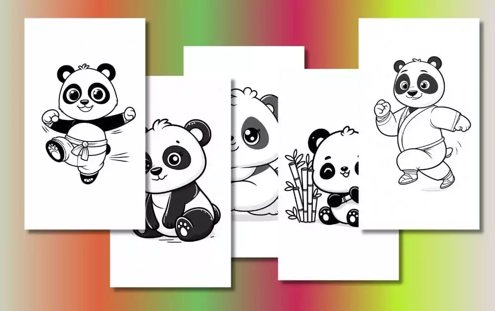 Cute Panda Coloring Pages For Kids [Free Printable PDFs]