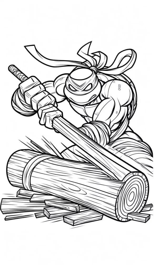 Donatello Ninja Turtle Coloring Pages