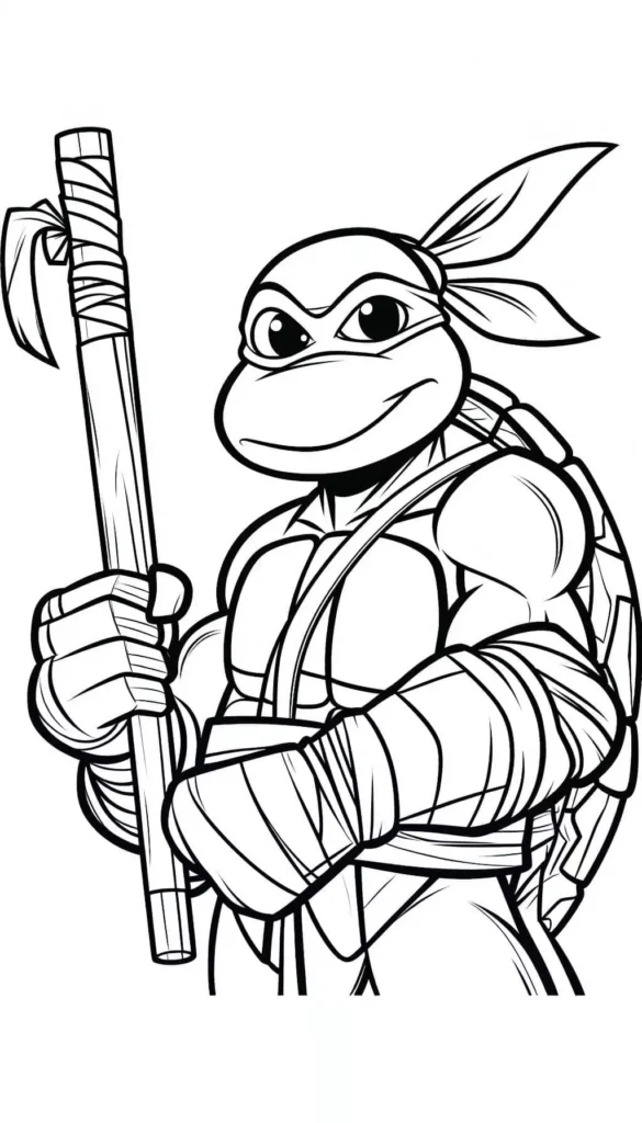 Donatello Ninja Turtle Coloring Pages