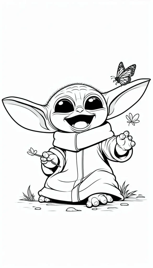 Grogu Baby Baby Yoda Coloring Pages