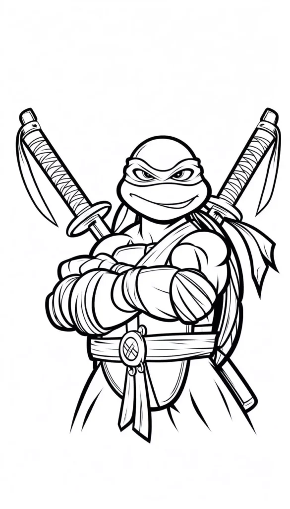 Leo Ninja Turtle Coloring Pages