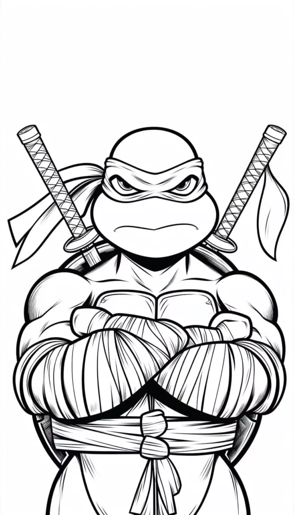 Leo Ninja Turtle Coloring Pages