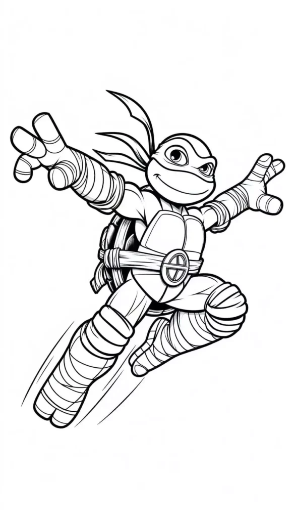 Raphael Ninja Turtle Coloring Pages-