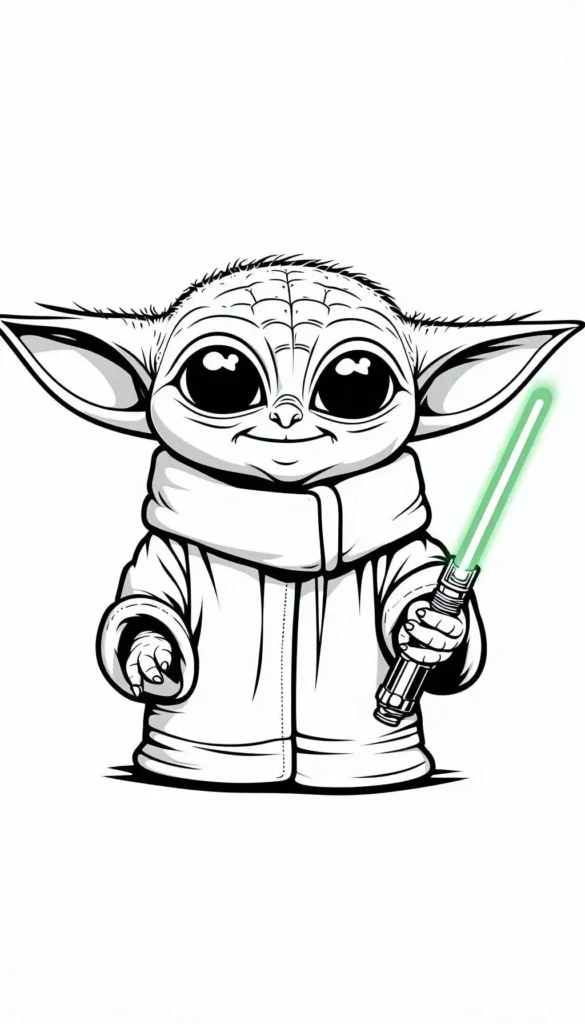 Star Wars Baby Yoda Coloring Pages