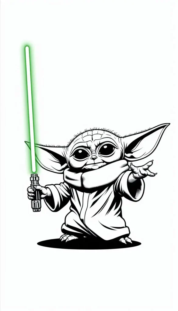 Star Wars Baby Yoda Coloring Pages